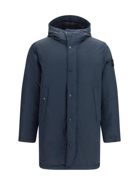 Stone Island Stone Island Long Down Jacket Navy Blue