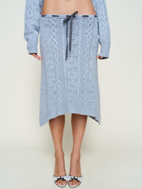 GUIZIO NOAH WOOL CABLE SKIRT