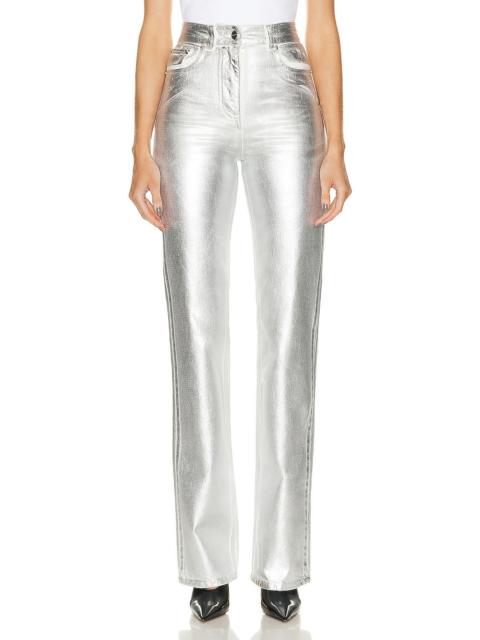 FERRAGAMO Metallic Slim Straight Pant