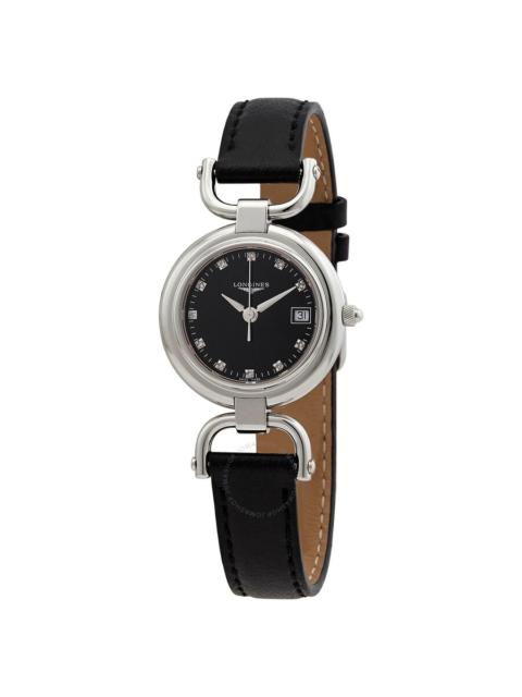 Longines Longines Equestrian Quartz Diamond Black Dial Ladies Watch L6.130.4.57.0