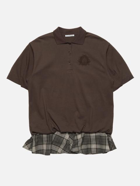 Acne Studios Dark Brown Layered T-Shirt Dress