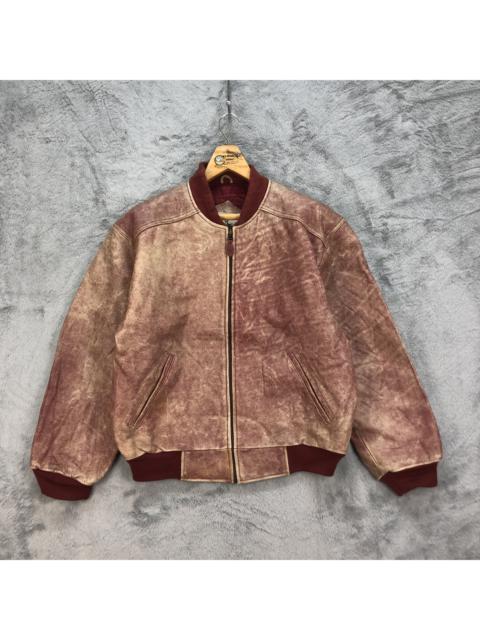 Other Designers Vintage - VINTAGE RED SKIN LEATHER JACKET VERY RARE #5100-33