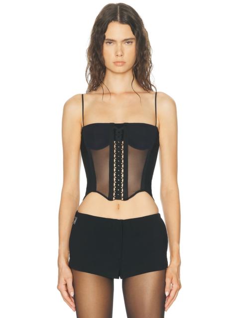 HAELO Layered Lace Up Corset Top