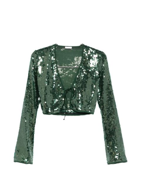 Oséree Oséree Marylin Sequin Tie-fastening Top