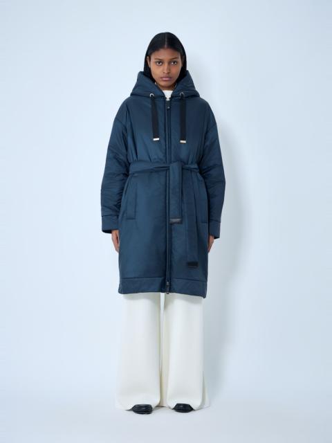 Max Mara Hooded Quilted Coat with Belt