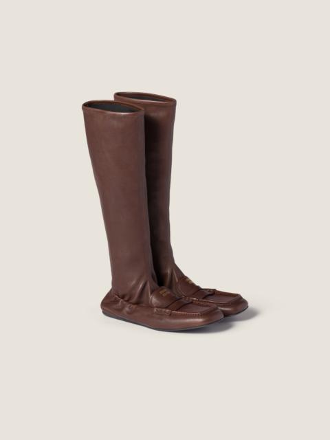 Miu Miu Ruches nappa leather boots