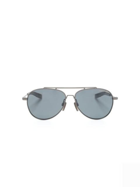 double-bridge pilot-frame sunglasses