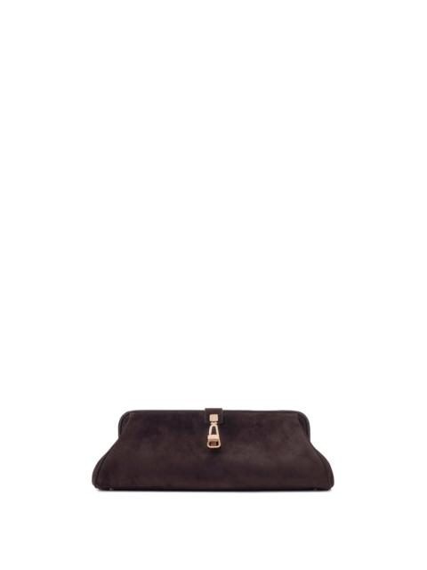 GABRIELA HEARST Paola Clutch in Dark Brown Suede