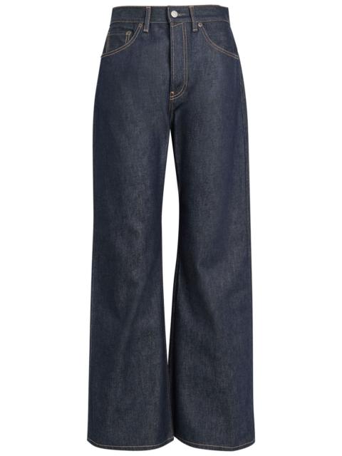 Acne Studios Satin contrast trousers - Black - FN-WN-TROU000932