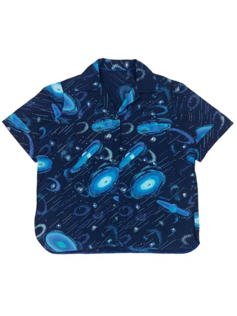 Other Designers Vintage - RARE! VTG UNBRAND COSMOS PRINT BUTTON UP