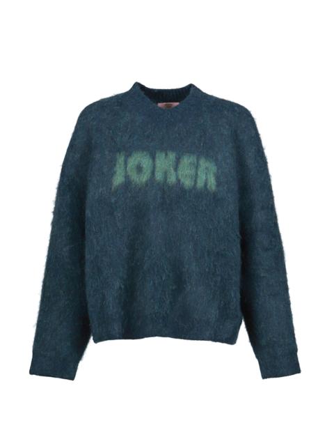 Martine Rose BRUSHED MOHAIR V-NECK JUMPER / GRN