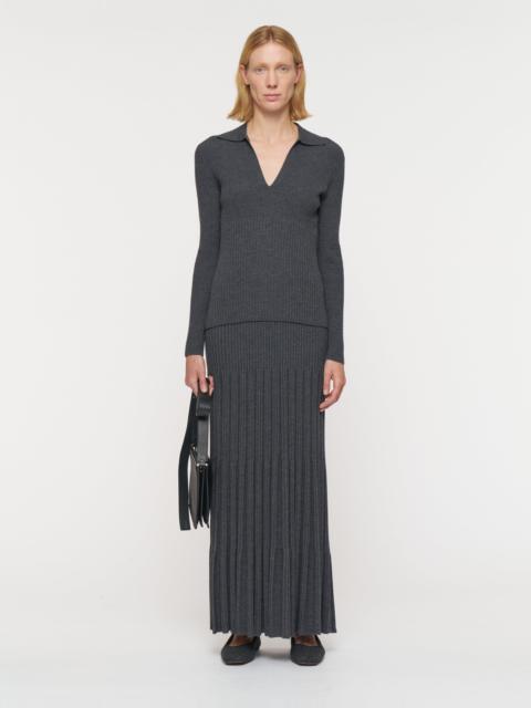JOSEPH Merino Rib Knit Skirt