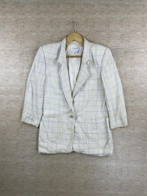Other Designers Christian Dior Monsieur × Vintage - Vintage Christian Dior Separates White Plaid Blazer Jacket