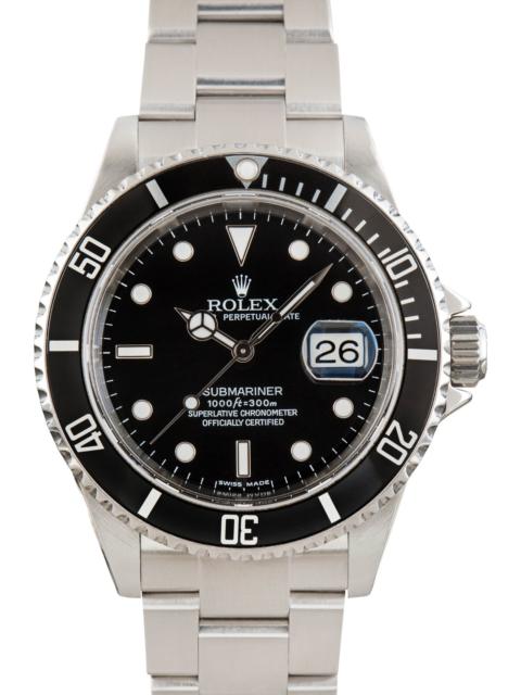 Used Rolex Submariner 16610T Black Dial