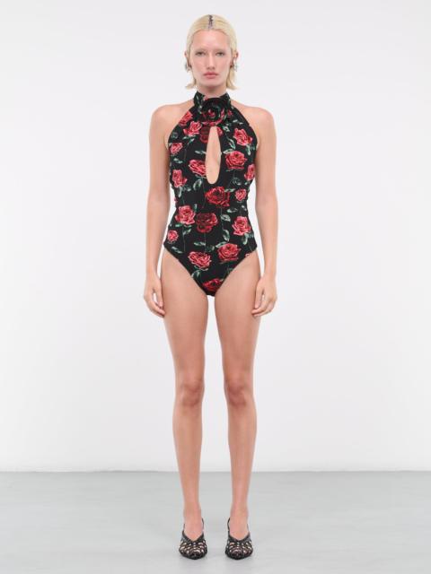 MAGDA BUTRYM Keyhole Halter Bodysuit