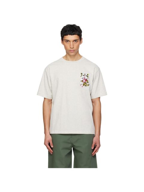 KENZO Gray Kenzo Paris 'KENZO Wild Tiger' Embroidered Oversized T-shirt