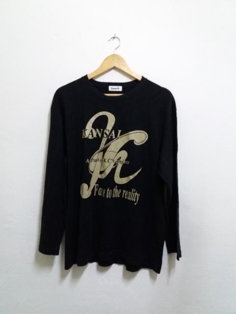 Other Designers Kansai Yamamoto Kbs - Vintage 80s Kansai O2 tshirt long sleeve spellout