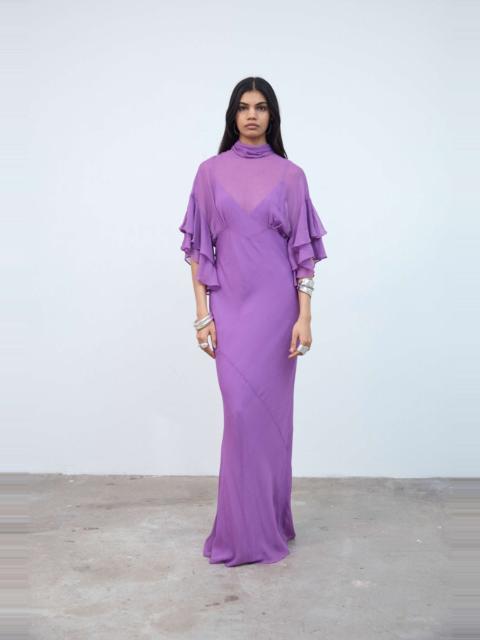 De La Vali LENA MAXI DRESS IN MAGENTA GEORGETTE