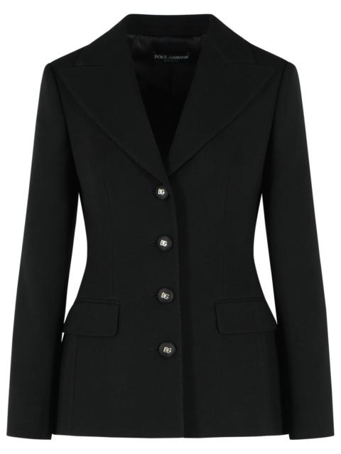 Dolce & Gabbana Dolce & Gabbana Single-breasted Wool Jacket Black