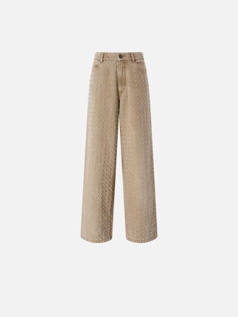 PINKO BROWN JEANS WITH STUDS