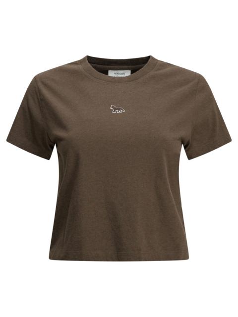 Maison Kitsuné Maison Kitsuné Baby Fox Crew-neck T-shirt Brown