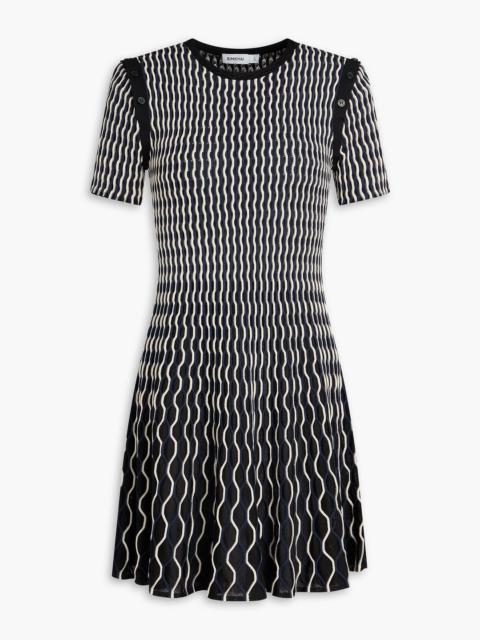SIMKHAI Baylor striped knitted mini dress