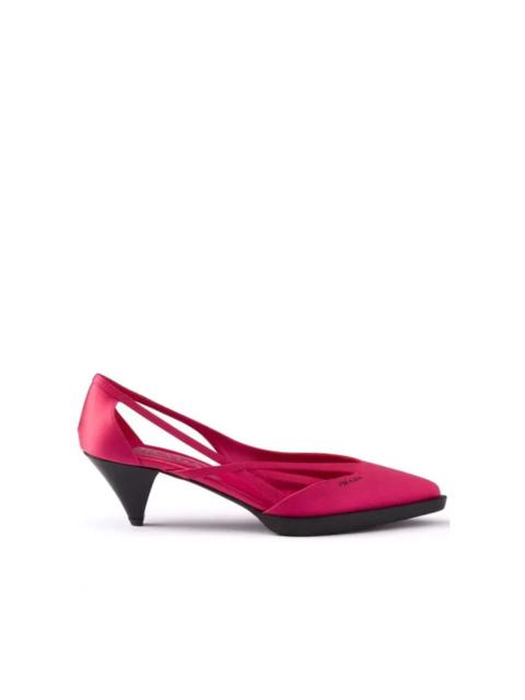 Prada Prada 55Mm Satin Cut-Out Pumps Women