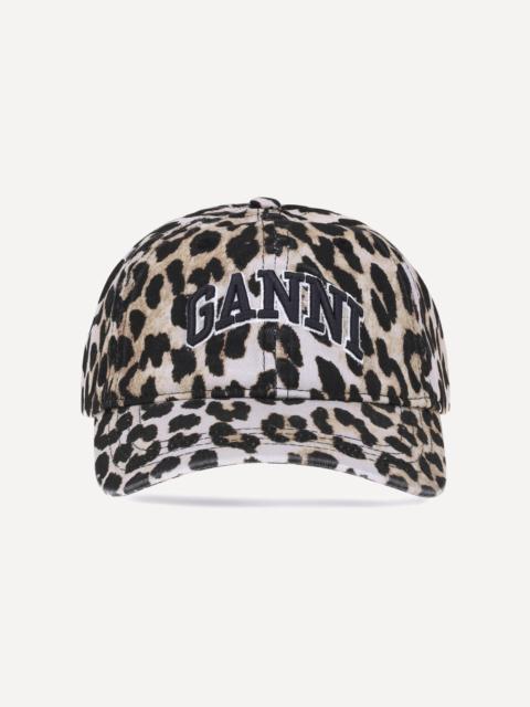 GANNI Leopard Baseball Hat