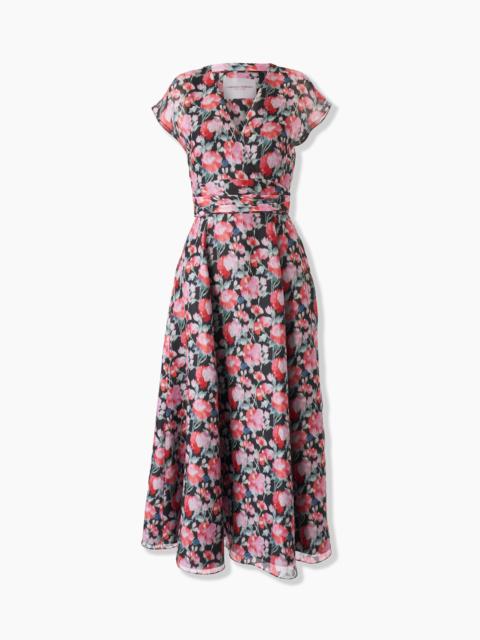 CAROLINA HERRERA Peony-Print Midi Dress
