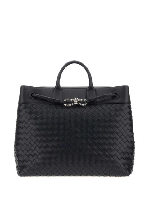 Bottega Veneta Bottega Veneta Men Midnight Blue Leather Andiamo Travel Bag