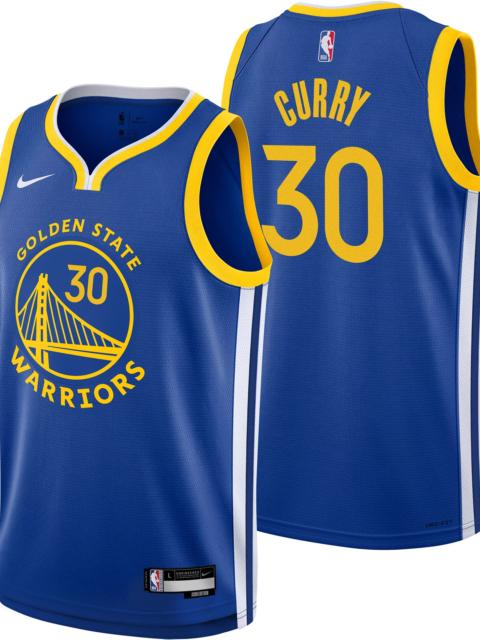 Nike Nike Youth Golden State Warriors Steph Curry #30 Blue Icon Swingman Jersey