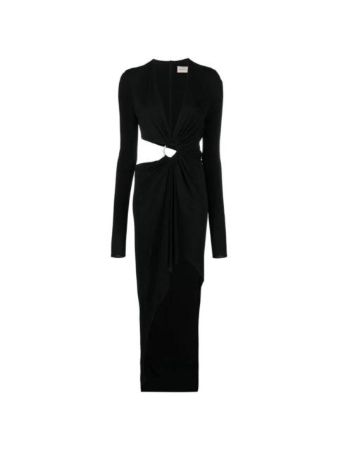 ALEXANDRE VAUTHIER Hoop-detail Cut-out Asymmetric Dress