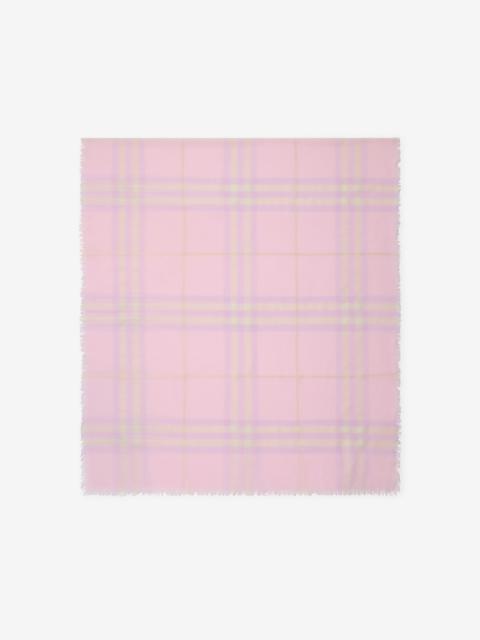 Burberry Wide Check Wool Scarf