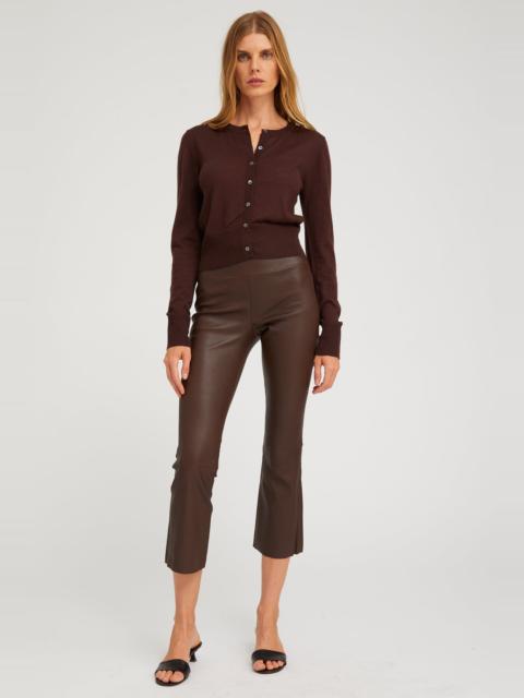 SPRWMN LEATHER CROP FLARE