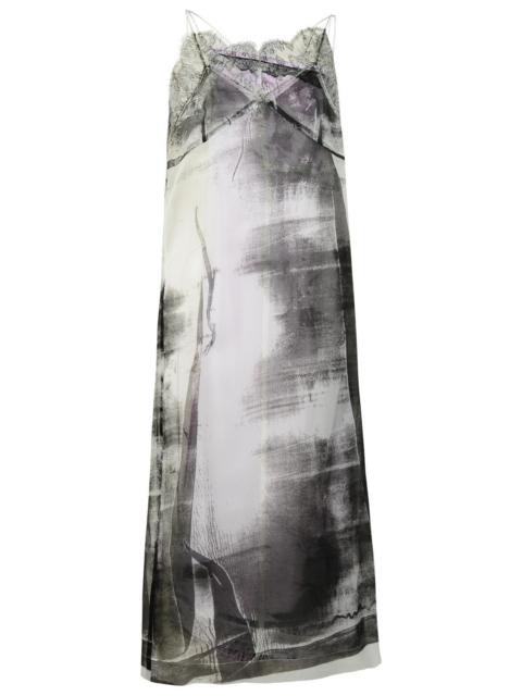 Maison Margiela Maison Margiela 'FREEZE-FRAME' Multicoloured Silk Dress Grey