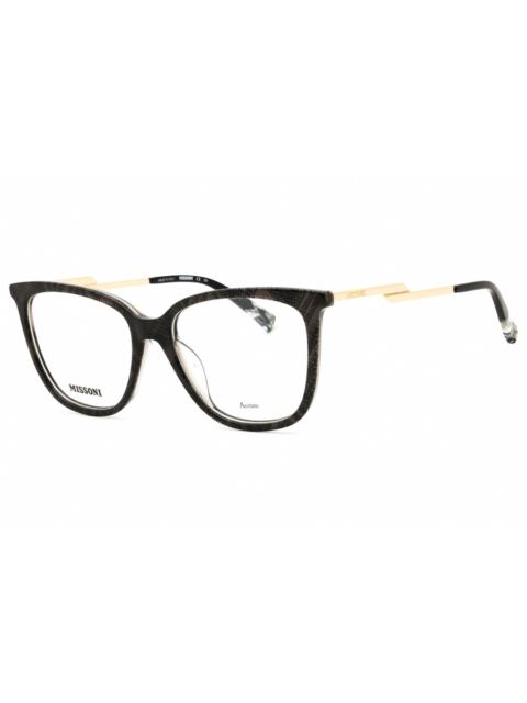 Missoni Missoni Ladies Black Rectangular Eyeglass Frames MIS0125G