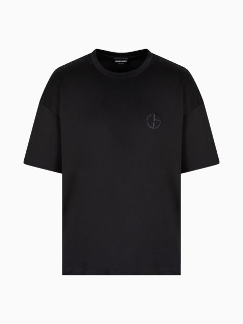 GIORGIO ARMANI OVERSIZED CREW-NECK T-SHIRT IN ORGANIC COTTON INTERLOCK