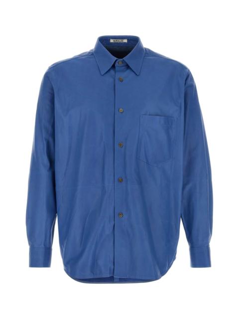 AURALEE Auralee Men Fine Calf Leather Shirt