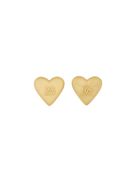 Dolce & Gabbana Heart Earrings With Dg Logo