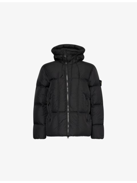 Stone Island Seam Faded Hooded Shell-Down Jacket