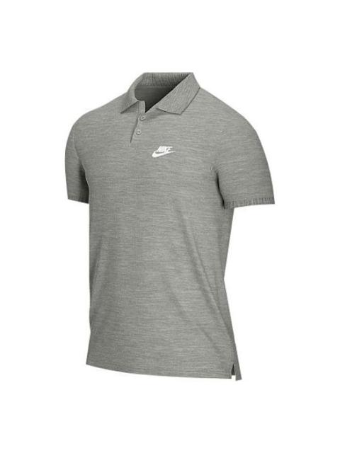 Nike Men's Nike Lapel Short Sleeve Gray Polo Shirt CN8765-063
