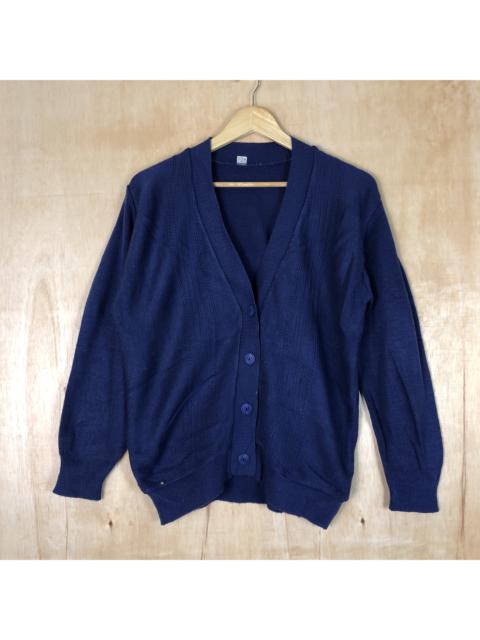 Other Designers Homespun Knitwear - Plain Blue Cardigan Like Kurt Cobain