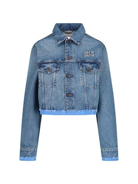 Miu Miu Miu Miu Women Denim Cropped Jacket