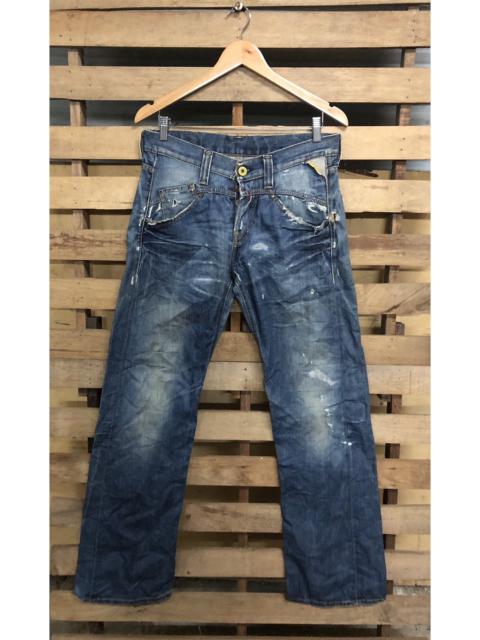 Other Designers Replay Distressed Butterfly Button Denim Jeans Made Romania