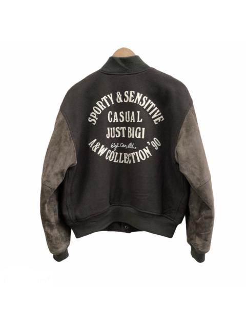 Other Designers Bomber Jacket - 🔥RARE VINTAGE BIGI AW COLLECTION 90 VARSITY BOMBER JACKET
