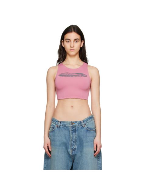 SERAPIS SSENSE Exclusive Pink Thermal Tank Top