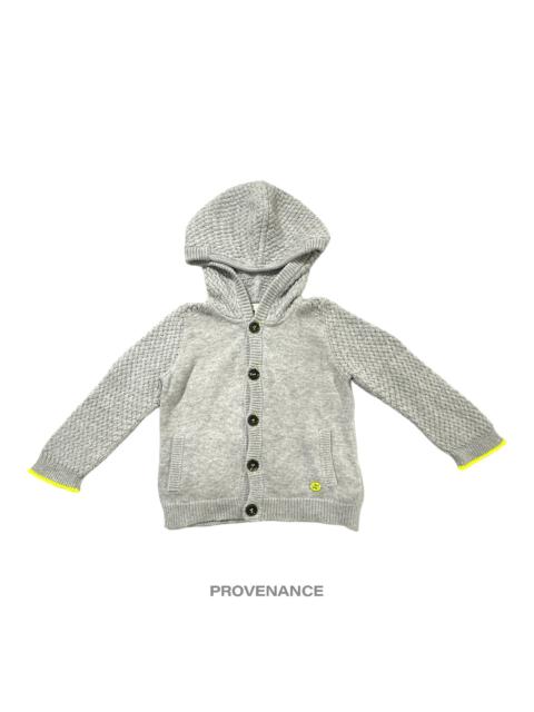 Gucci Baby Logo Knit Hoodie - Grey Fluorescent Yellow