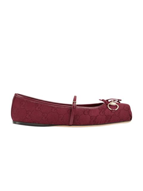 GUCCI Gucci Wmns Horsebit Ballet Flat 'Rosso Ancora'