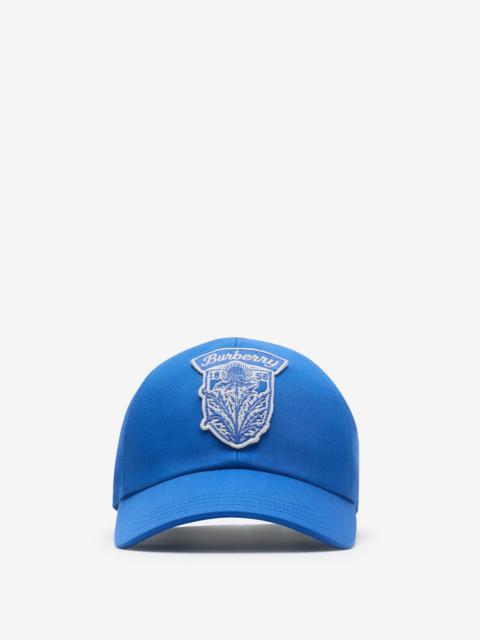 Burberry Thistle Shield Gabardine Baseball Cap
