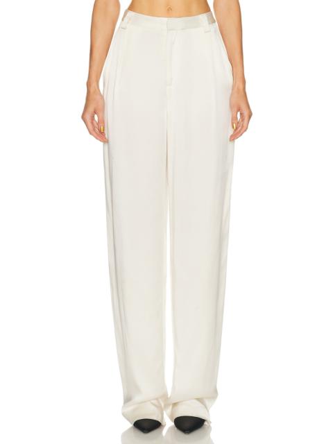 LAPOINTE Satin Relaxed Pleated Pant